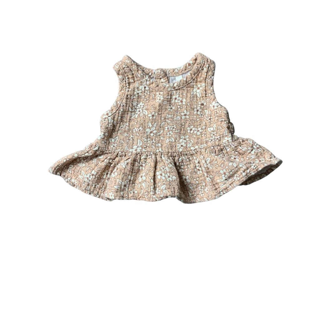 Quincy Mae Gauze Floral Print Peplum